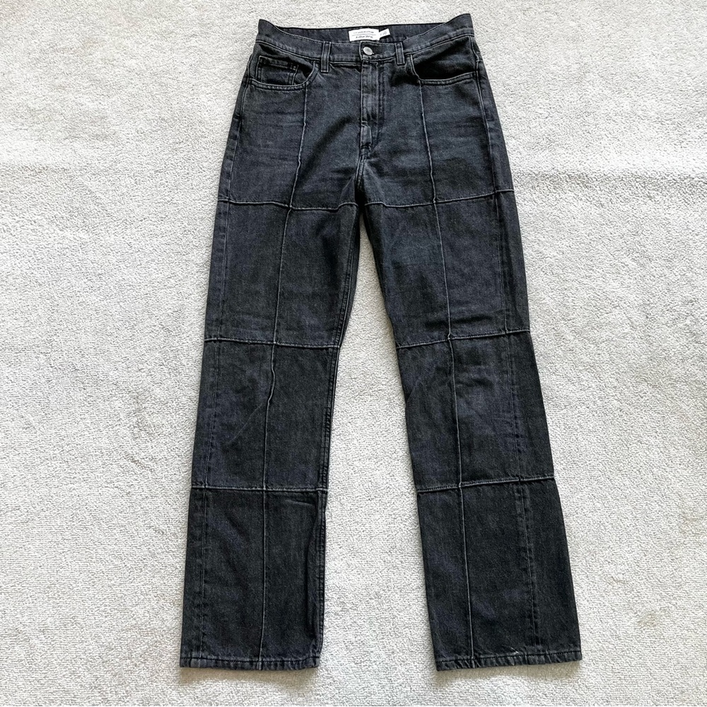 & OTHER STORIES TEXTURED GRID PATTERN JEANS SIZE 6 CONTEMPORARY MODERN CHIC